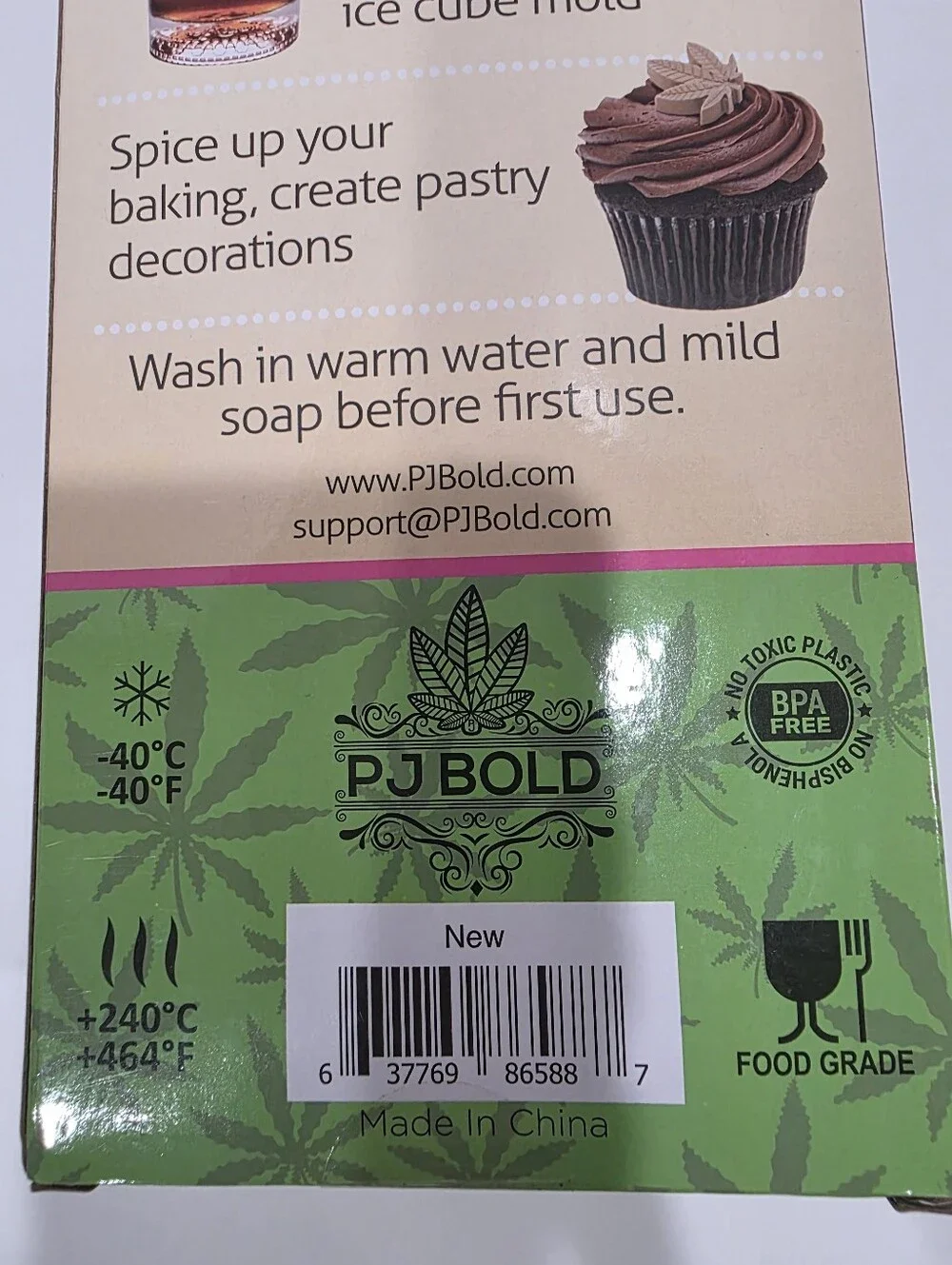 (3)  2pks NIB PJ Bold Leaf Candy Molds